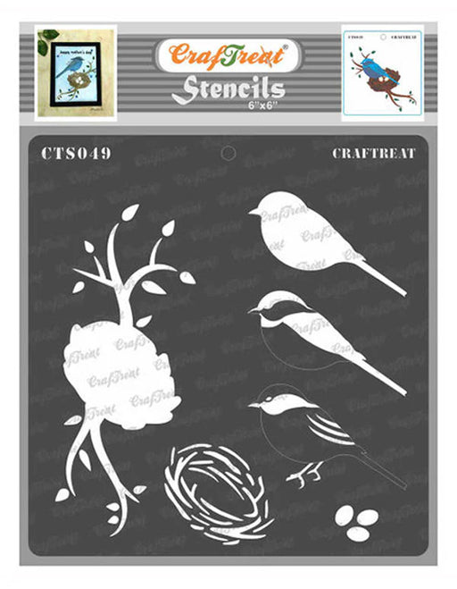 CrafTreat Layered Bird and Nest StencilCTS049