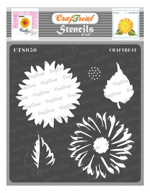 CrafTreat Layered Sunflower StencilCTS050