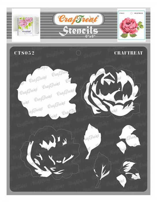 CrafTreat Layered Rose StencilCTS052