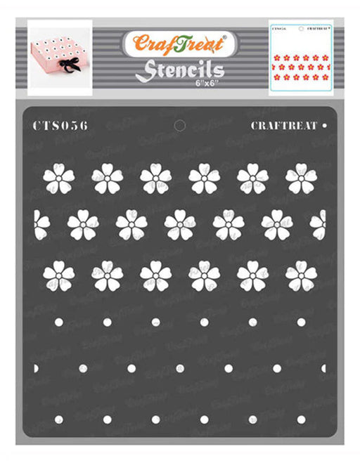 CrafTreat Layered Flower Center StencilCTS056