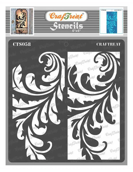 CrafTreat Swirl Stencil CTS058