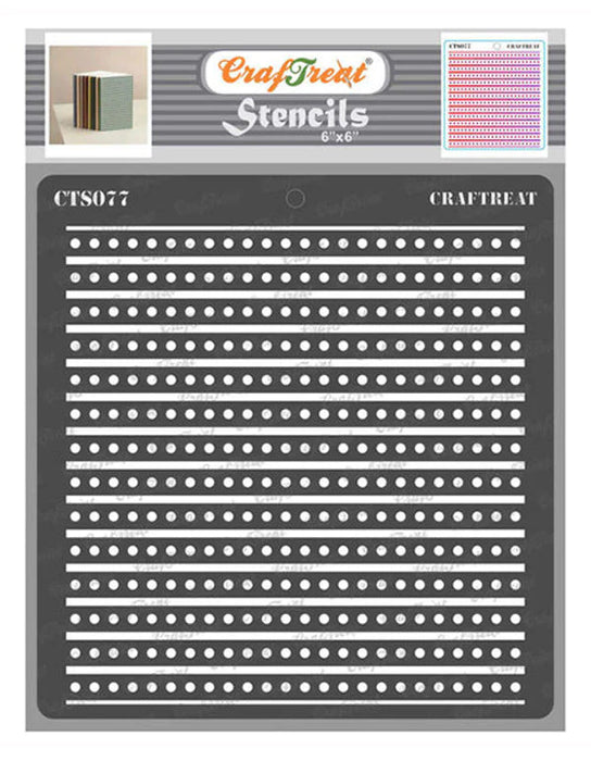 CrafTreat Dotted Stripes StencilCTS077