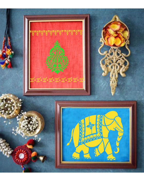 CrafTreat Indian Elephant Stencil 12 Inches