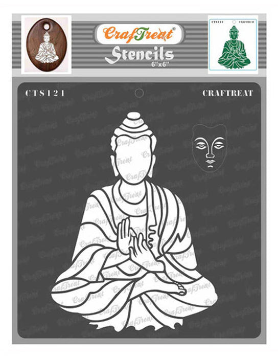 CrafTreat Sitting Buddha StencilCTS121