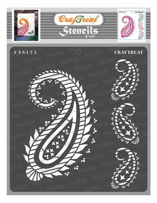 CrafTreat Paisley and border StencilCTS123