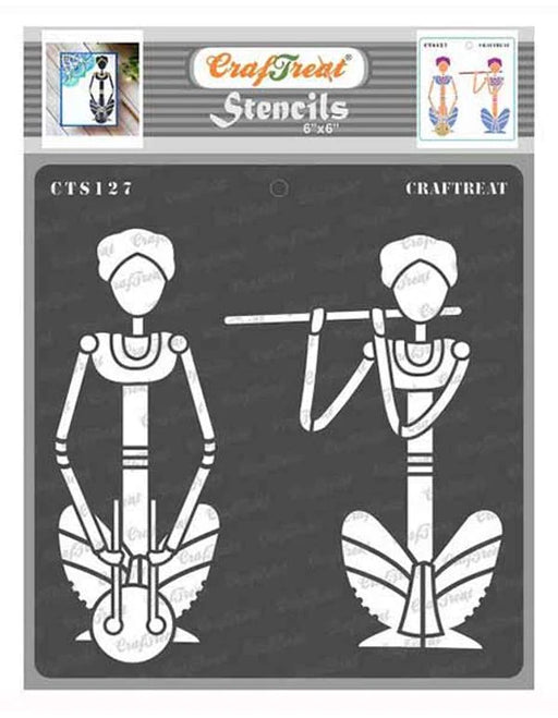 CrafTreat 6x6 Inches Musician Stencil for DIY Crafts