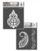 CrafTreat Paisley Damask and Paisley and border StencilCTS144nCTS123
