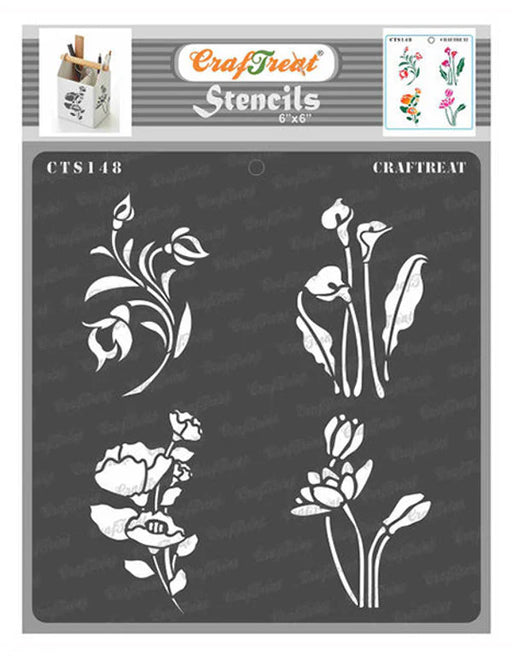 CTS148 Mini Floral Bunches Stencil