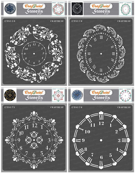 CrafTreat Floral Clock Oval Doily Ornate Clock and Wall ClockCTS159n170n175n176