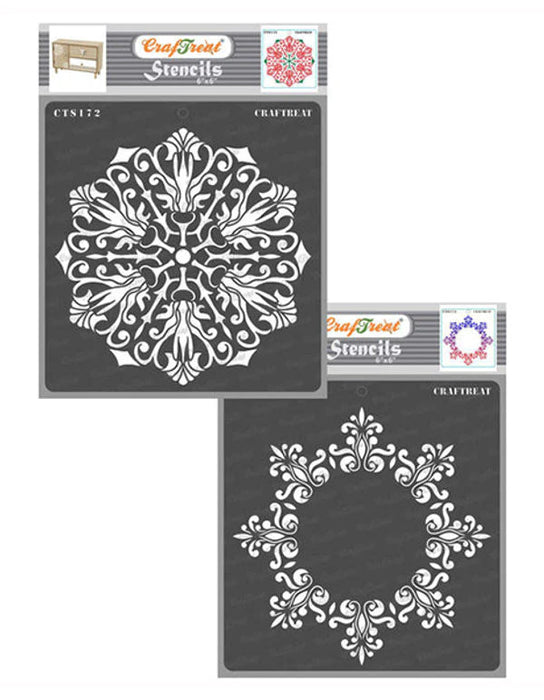 CrafTreat Flourish Doily and Octagon Doily Stencil CTS172nCTS174