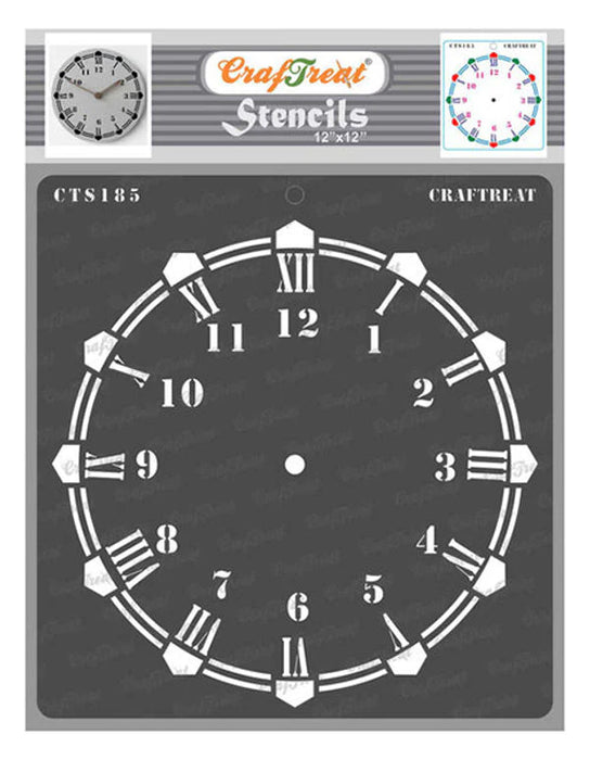 CrafTreat Wall Clock stencilCTS185