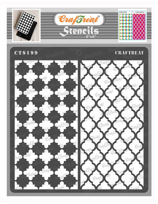 CrafTreat Moroccan stencil patterns 6x6 inches for Card Making
