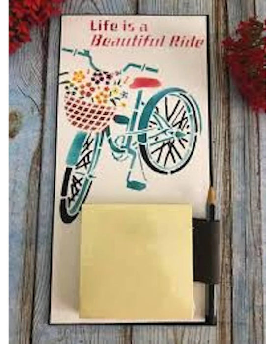 CrafTreat Life is a Beautiful Ride and Best Wishes and Music Speaks and Soar High Stencil 6x6 4 Pcs Inches