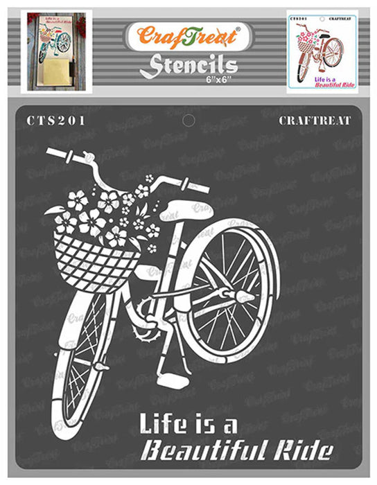 CrafTreat Life is a Beautiful Ride StencilCTS201