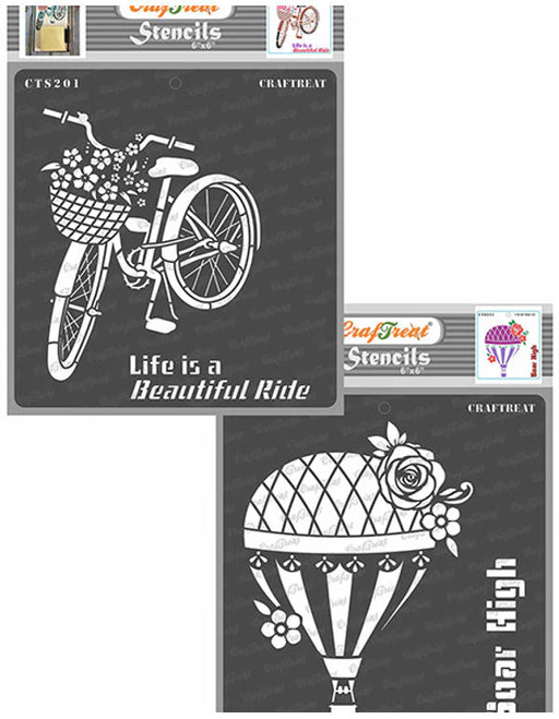 CrafTreat Life is a Beautiful Ride and Soar High StencilCTS201nCTS221