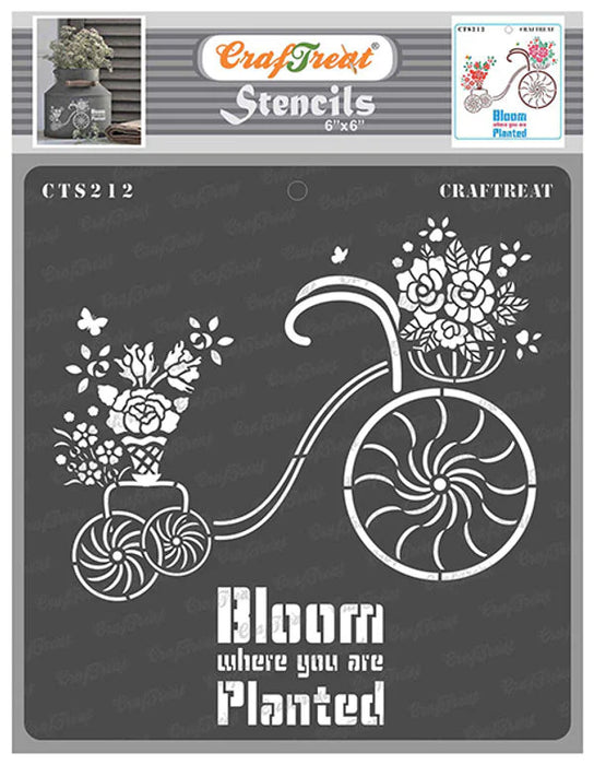 CrafTreat Blooming Plants StencilCTS212