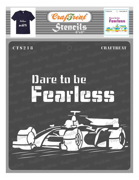 CrafTreat Dare to be Fearless StencilCTS218