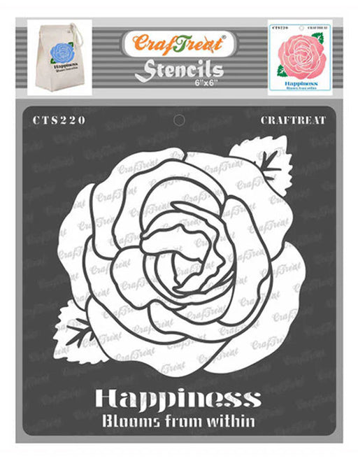 CrafTreat CTS220 Rose Stencil