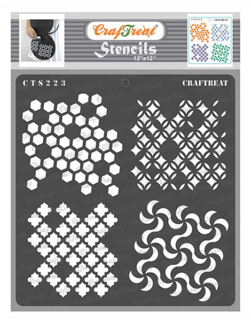 CrafTreat Distressed Patterns 12 Inches StencilCTS223