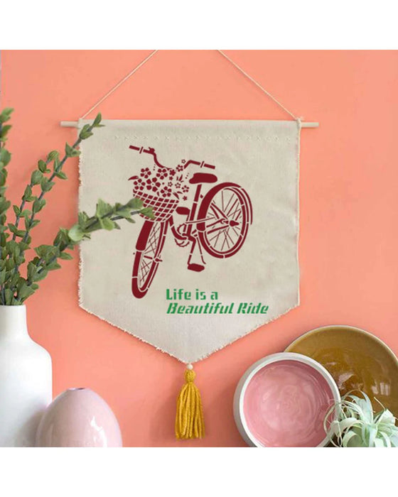 CrafTreat Life is a Beautiful Ride Stencil 12 Inches