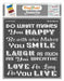 CrafTreat Happy Smile Quotes Stencil 6x6 Inches for Crafts
