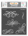 CrafTreat Calligraphy Swirls StencilCTS287