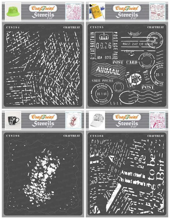 CrafTreat Scratches and Postal and Grunge and NewsPrintCTS294n295n296n308