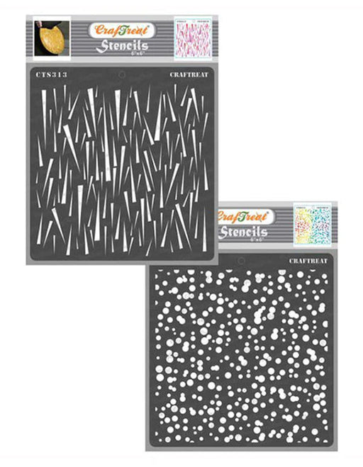 CrafTreat Shards and Grimy Dots StencilCTS313nCTS315