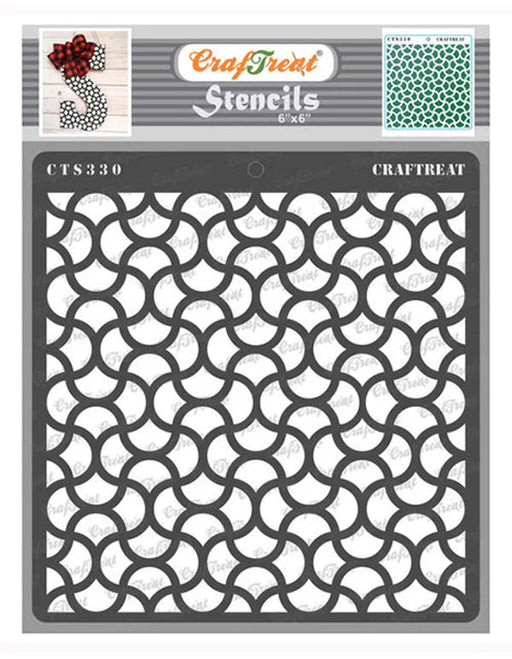 CrafTreat Intertwined Pattern Stencil 6x6 Inches for Decorations