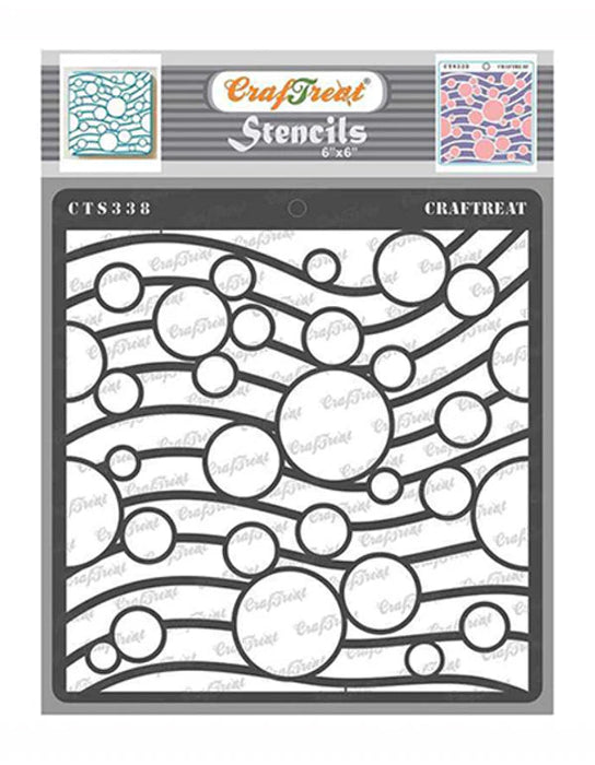 CrafTreat Circles on waves StencilCTS338