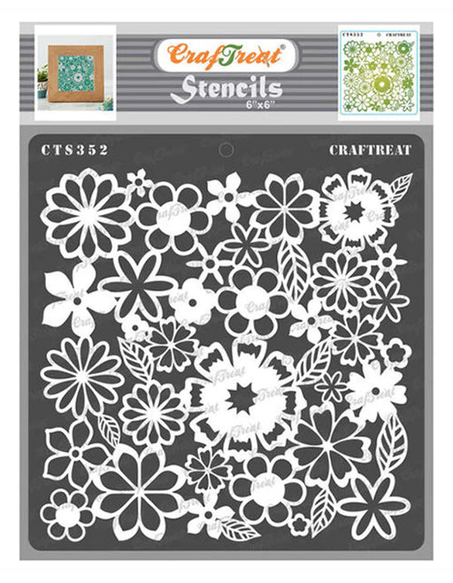 CTS352 Brimming Blooms Stencil