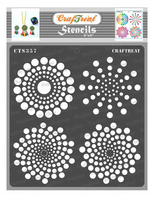 CrafTreat Dot mandala Basics StencilCTS357