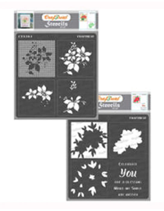 CrafTreat Flower Fusion Checks and You are a blessing StencilCTS364nCTS365