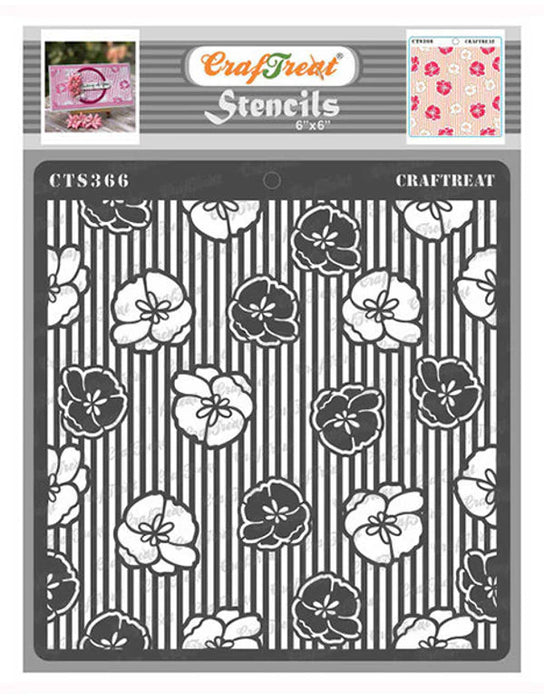 CTS366 Anemone Flower Stencils