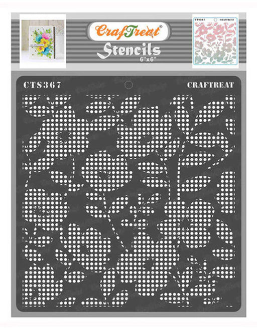 CTS367 Positive Dots Flower Stencils