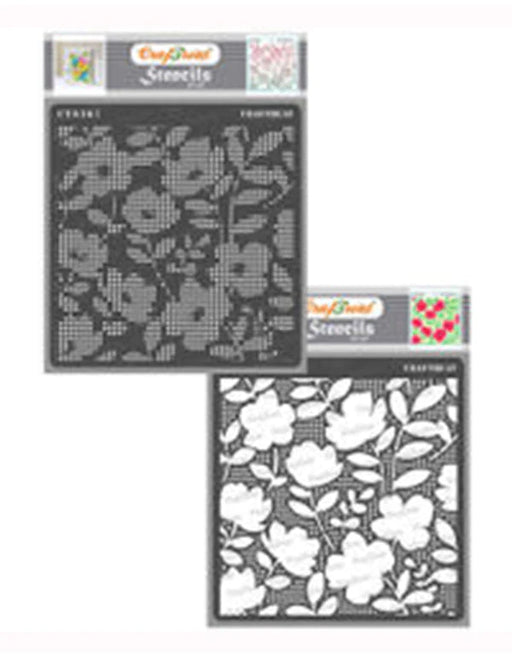 CrafTreat Flower Fusion Positive Dots andNegative Dots StencilCTS367nCTS368