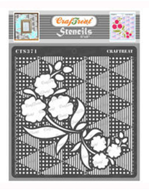 CrafTreat Flower Fusion Triangles StencilCTS371