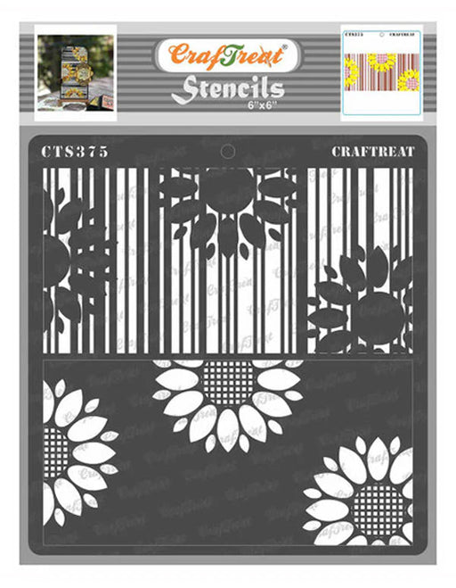 CrafTreat Flower Fusion Sunflower StencilCTS375