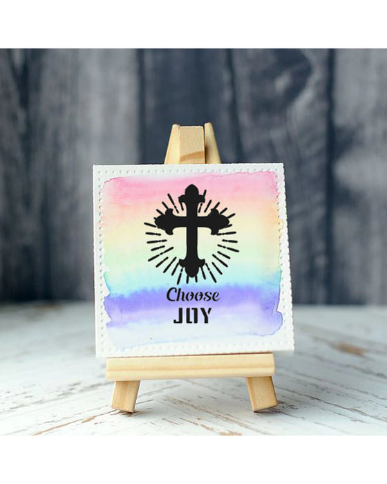 CrafTreat Choose Joy Christmas Stencil 6x6 Inches