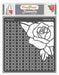 CTS388 Checkered Rose Stencil 12