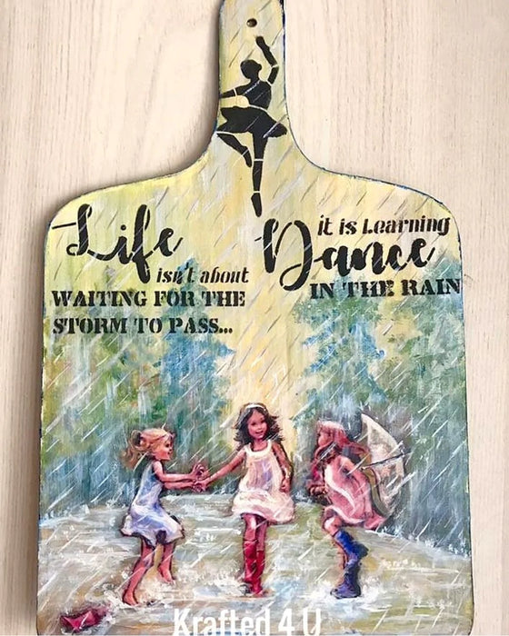 CrafTreat Right Time and Dance in Rain Stencil 6x6 Inches