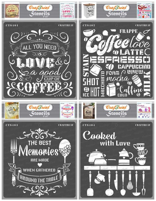 CrafTreat Coffee Love, Coffee, Dining Memories and Cooked with LoveCTS401n402n403n404