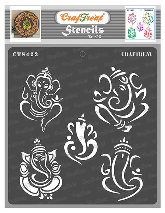 CrafTreat Ganeshas Stencil 12 InchesCTS423