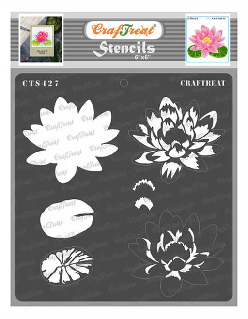 CrafTreat Layered Lotus StencilCTS427