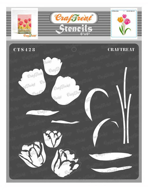 CrafTreat Layered Tulip StencilCTS428