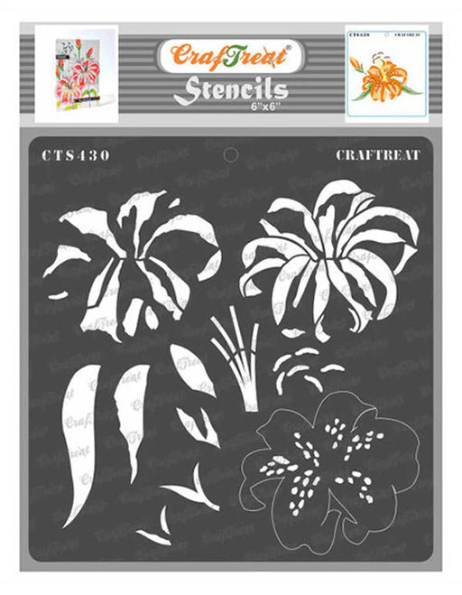 CrafTreat Tiger Lily StencilCTS430