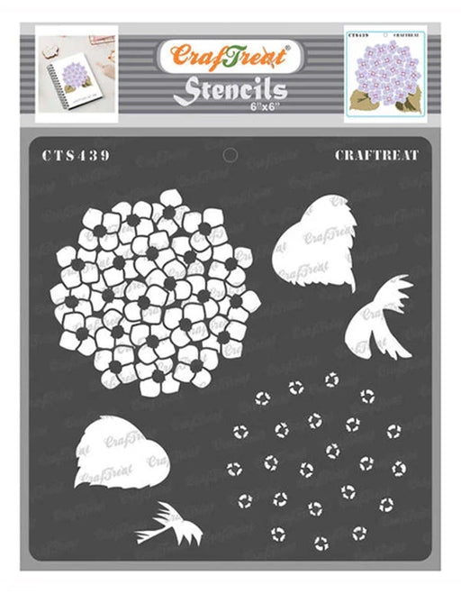 CrafTreat Layered Hydrangea StencilCTS439