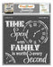 CrafTreat Family Time Quotes Stencil for crafts, family stencil for paintings 6x6 Inches