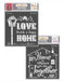 CrafTreat Love Birds Stencil and Home is Where We are Together 6x6 Inches Stencil Quotes