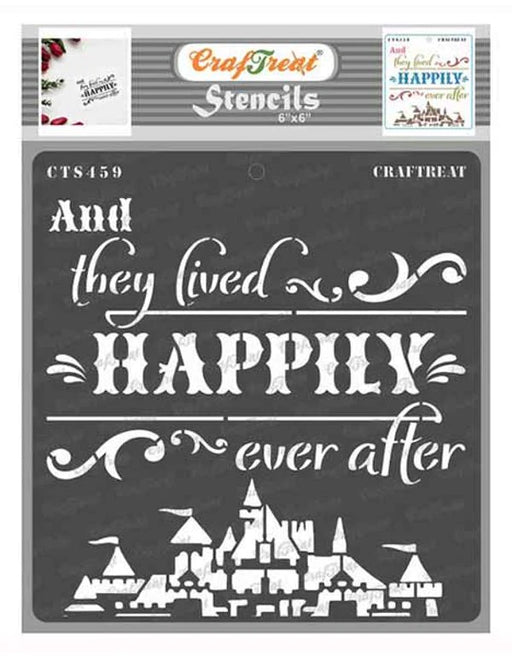 CrafTreat Wedding Stencil Quotes 6x6 Inches Quote Stencils